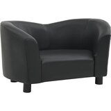 SOFA za pse crna 67 x 41 x 39 cm od umjetne kože | shoptok.hr