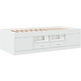  The Living Store Dnevna postelja s predali bela 100x200 cm inženirski les - Dnevna Postelja, (21446131) | Shoptok.si