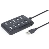 USB HUB 2.0 10-port black, GEMBIRD UHB-U2P10P-01