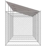 vidaXL Pasja kletka srebrna 800 x 200 x 256 cm Cinkana jeklena | Shoptok.si