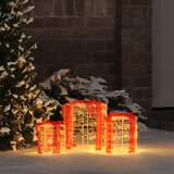 Dekoracija Poklon Kutije 3 pcs Topla bijela 20 x 20 x 21 cm Cijene