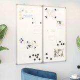  Magnetna bijela ploča sklopiva 80 x 80 x 1,7 cm aluminijska | shoptok.hr
