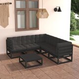 Maison Chic Seti vrtnega pohištva - Vrtna garnitura - Vrtni pohištvo set 6-delna z blazinami trdna borovina, (21805861) | Shoptok.si