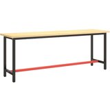  Za radni stol mat crni i mat crveni 210x50x79 cm metalni | shoptok.hr