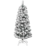 vidaXL Umetno Zložljivo Božično Drevo Zelena in bela 120 cm PVC | Shoptok.si