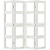  Sobna pregrada s 4 panela bijela od masivnog drva paulovnije 40 x 160 cm | shoptok.hr