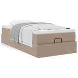 vidaXL Okvir kreveta s madracem cappuccina 90x190cm umjetna koža | shoptok.hr