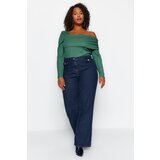 Trendyol Curve Dark Blue Pocket Flap Detailed Wide Cut Jeans Cijene