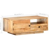  Stolić za kavu 90 x 50 x 35 cm od masivnog drva manga | shoptok.hr