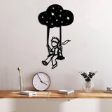 Opviq zidna dekoracija The Little Prince 6, 34x62 cm, 1.5 mm, Crna Cene