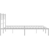 vidaXL Metalni okvir za krevet s uzglavljem bijeli 150x200 cm | shoptok.hr