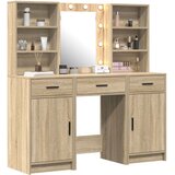 vidaXL set 3 sonoma hrast inženirski les srednje set toaletne mize | Shoptok.si