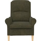  Sodobni Naslanjač Vojaška zelena Tkanina, Les Srednje Ergonomski | Shoptok.si