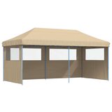  Zložljivi pop-up šotor za zabave 3 stranice bež | Shoptok.si