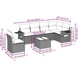  7-dijelni set vrtnih sofa svjetlosivi od poliratana | shoptok.hr