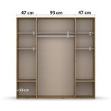 Rauch Möbel OMARA S KLASIČNIMI VRATI, bela, hrast artisan | Shoptok.si