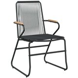  5-dijelni vrtni blagovaonski set od PVC ratana crni | shoptok.hr