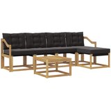 vidaXL Zunanja garnitura za sedenje z blazino 6 pcs Bela in črna, (5000281145) | Shoptok.si