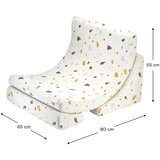 Wigiwama Bijela dječja fotelja od bouclé tkanine/od šenila Terrazzo Moon – | shoptok.hr