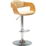 Barska Barski stolček krem ukrivljen les in umetno usnje, (20624544) | Shoptok.si