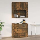  Zidni ormarić dimljenog hrasta 80x33x80 cm konstruirano drvo Cijene