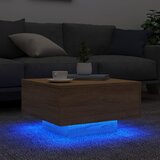  Stolić za kavu s LED svjetlima boja hrasta sonome 55x55x31 cm | shoptok.hr