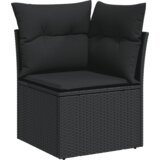  11-dijelni set vrtnih sofa od poliratana s jastucima crni Crna 62 x 62 x 69 cm | shoptok.hr