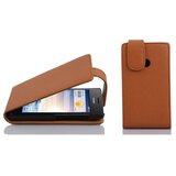 Cadorabo Ohišje, združljivo z Huawei ASCEND G330 v sedlo rjave barve - Zaščitni ovitek v obliki flipa iz teksturiranega umetnega usnja, (20564960) | Shoptok.si