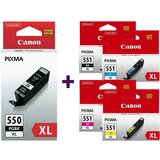Canon komplet kartuš CLI-551 XL (BK/C/M/Y) + PGI-550BK XL (črna), original | Shoptok.si