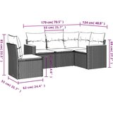  5-dijelni vrtni set sofa s jastucima bež od poliratana | shoptok.hr