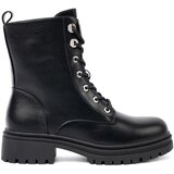 Shelvt Black lace-up workers with metal decoration Cene