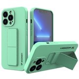 Wozinsky Silikonski ovitek za iPhone 13 Kickstand Case, mint, (21522571) | Shoptok.si