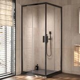 Kolpa San tuš kabina Venus B/1 kvadratna crni profil - 80 cm | ePonuda.com