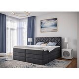 MID.YOU POSTELJA BOXSPRING 160 cm x 200 cm , tekstil, leseni material antracit | Shoptok.si