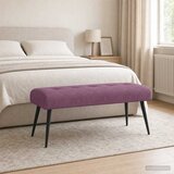  Klupa s gumbastim tkanjem Ljubičasta 110 x 40 x 46 cm Baršun | shoptok.hr