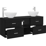  Set ormarića za kupaonicu 3 kom. Crni hrast 49,5 x 35 x 63 cm | shoptok.hr