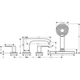 Hansgrohe 75444000 Vivenis armatura za kad s tuš ročko za namestitev na rob kadi | Shoptok.si