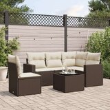 vidaXL 6-dijelni set vrtnih sofa od poliratana s jastucima smeđi | shoptok.hr