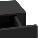  Zidna polica s ladicom crna 60 x 23,5 x 10 cm MDF | shoptok.hr