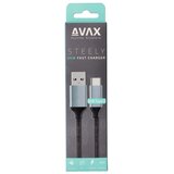 Avax Kabl Steely CB301G / USB-A to USB Type-C / 60W / 1.5m / Steel-Grey | Eponuda.com
