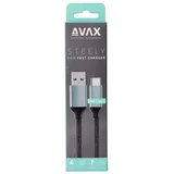 Kabl Steely CB301G / USB-A to USB Type-C / 60W / 1.5m / Steel-Grey