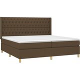  box spring s madracem LED tamnosmeđi 200x200 cm tkanina | shoptok.hr