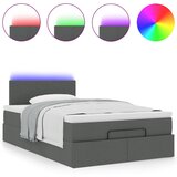 vidaXL Otomanski krevet s madracem tamnosivi 120x190 cm tkanine | shoptok.hr