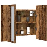 vidaXL LED ormarić s ogledalom staro drvo 60x12x45cm konstruirano drvo | shoptok.hr