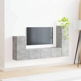  Komplet TV omaric 3 pcs Betonsko siva Konstruiran les, (5000132661) | Shoptok.si