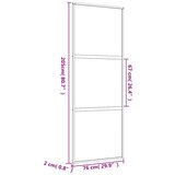 Klizna vrata zlatna 76x205 cm prozirno staklo ESG i aluminij | shoptok.hr