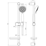 STIL set za tuš klizni držač s tušem i crijevom 150 cm (124B3) | shoptok.hr