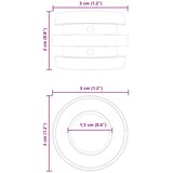  Bumpers za stonotni nogomet 16 pcs Crna 3 x 3 x 2 cm TPE | Eponuda.com