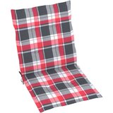 vidaXL Blazine za vrtne stole 4 kosi rdeč karo vzorec 100x50x3 cm | Shoptok.si