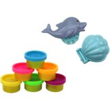 Dinosaur Playdough Set 6 Colors Dolphin Molds Scallop | shoptok.hr